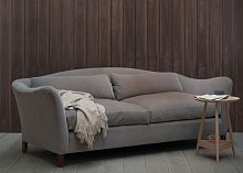 Traditional sofa MOREAU fabricbrown2-person