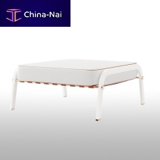 Contemporary ottoman RIBBONacrylic fabricsynthetic leatherstainless steel