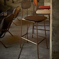 Contemporary bar chair YUTAPIindoorfabricleather