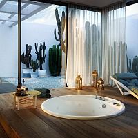 Round bathtub NUBEA for homescontemporarydeep