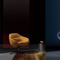 Contemporary armchair D series-D3fabricsteelcushion