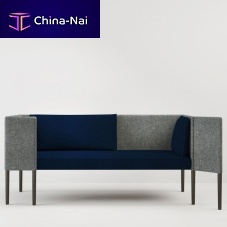 Contemporary upholstered bench AHLANfabricwooden basewith backrest