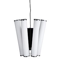 Contemporary chandelier DECOopalescent glassironLED