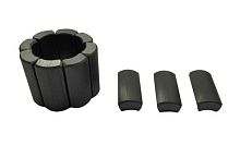 Ferrite magnet segment shaped