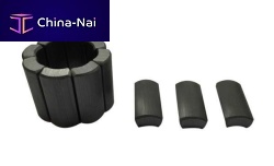 Ferrite magnet segment shaped