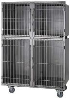 4-compartment veterinary cage containmentfor catsfor dogs