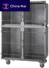 4-compartment veterinary cage containmentfor catsfor dogs