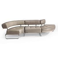 Contemporary bench LOUNGEfabricmetalwithout backrest