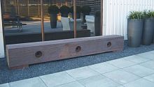Contemporary garden bench GAMMAwooden