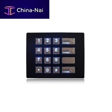 16-key keypad K-TEK-B124KP-BL-BT-DWPpanel-mountstainless steelblack titanium