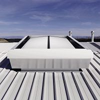Aluminum smoke vent MEGADELTAsmoke and heat extractorfor roof