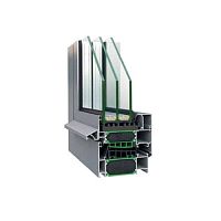 Aluminum window profile W4900thermally-insulatedfor passive houses