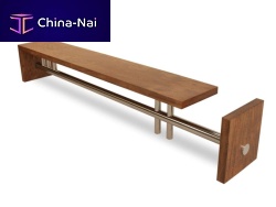 Contemporary bench L MANGOwoodenrecovered materials
