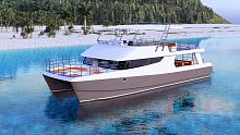 Cruising passenger ship 1800 Tour transit catamaranRINAfiberglass