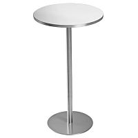 Contemporary high bar table NASTRAstainless steelstainless steel baseround