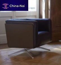 Contemporary club chair COCO.leatherstar base