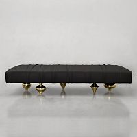 Original design ottoman IL PEZZO 1velvetleatherrectangular