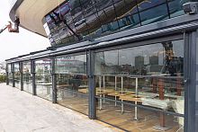 Aluminum window guillotinedouble-glazedfor commercial buildings