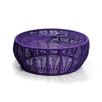 Contemporary pouf CARAMBOLA aluminumsteelrope