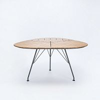 Contemporary dining table LEAFmetalbambootriangular