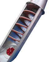 Wastewater treatment scraper TurboWash