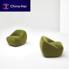 Contemporary lounge chair ROWANfabricmetalconversation