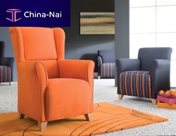 Traditional armchair ECLIPSEfabricorange