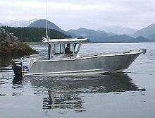 Outboard center console boat OSB 8,56with enclosed cockpitsport-fishingwith T-top