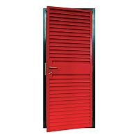 Swing industrial door FULLY LOUVREDsteelPVCdouble-leaf
