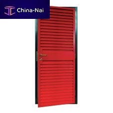 Swing industrial door FULLY LOUVREDsteelPVCdouble-leaf