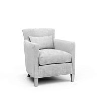 Contemporary armchair 1930fabricwith removable cushiongray