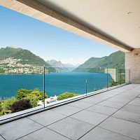 Aluminum railing SEEGLASS PROglass paneloutdoorfor patio