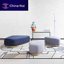 Contemporary pouf ISLANDfabrictriangularupholstered