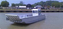 Landing craft 10moil spill recovery boatcatamaranoutboard