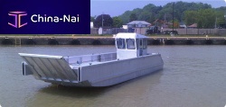 Landing craft 10moil spill recovery boatcatamaranoutboard