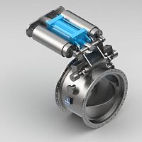 Butterfly valve PKIIIpneumatically-operatedshut-offfor gas