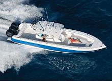 Outboard center console boat 400 CCtriple-enginestepped hullsport-fishing