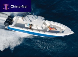 Outboard center console boat 400 CCtriple-enginestepped hullsport-fishing
