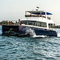 Catamaran express cruiser 13 MTRoutboardtwin-engineflybridge