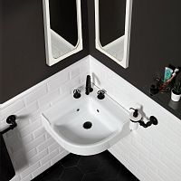 Wall-mounted washbasin INDUSTRIALISceramiccornercontemporary