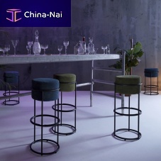 Contemporary bar stool DROPfabricpainted metal basecentral base