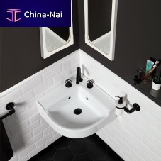Wall-mounted washbasin INDUSTRIALISceramiccornercontemporary