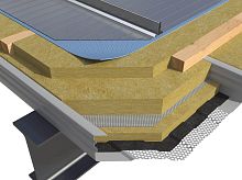 Steel roof system Cover Tray Plus Fonosheet metalstone woolmetal profile