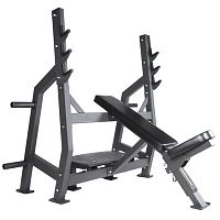 Inclined weight training bench 7640344757746with barbell rack
