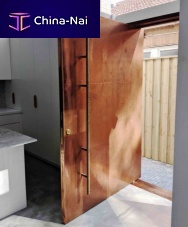 Entry door Australiacopperpivoting with offset axiscontemporary