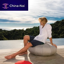 Original design ottoman XL SEA-URCHINfabricwith washable removable coverindoor