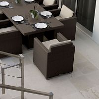 Contemporary dining chair PACIFIC indoorfabricresin wicker