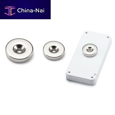 Neodymium magnet NMG seriescylindricalnickel-platedcountersunk