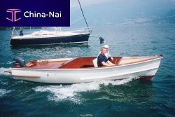 Outboard small boat COLOMBO �19openside consolewooden