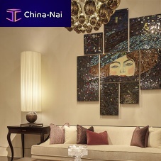 Wall-mounted decorative panel 46-0138 LE REGARDglasscoloredhand-painted